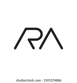 RA logo template vector icon design
