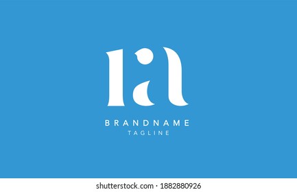 RA Lowercase Letter Initial Icon Logo Design Vektorgrafik