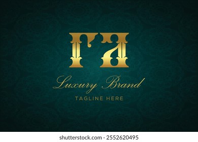 RA LUXURY LETTER LOGO DESIGN. Es ist ein Luxus-Buchstaben-Monogramm-Logo, dieses Logo durch die Kombination von zwei Buchstaben gemacht