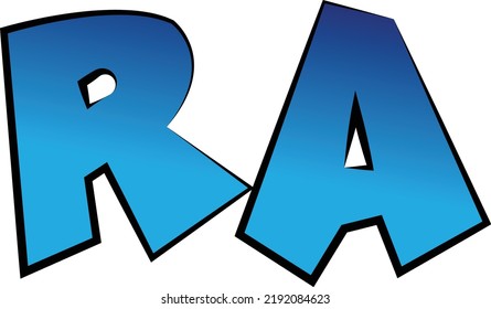 RA Minimalist Serif Modern Letter Logo in Black and White. RA Creative Serif Logo Design Icon Branding Vector