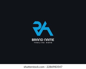ra monogram letter logo design