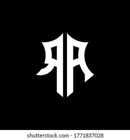 RA monogram logo with a sharp shield style design template