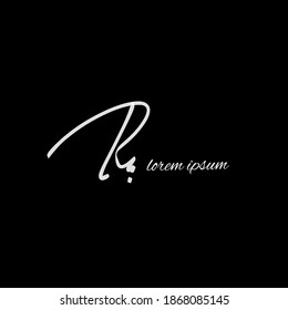 RA R A Initial handwriting creative fashion elegant design logo template vector