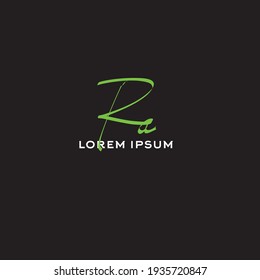 RA r a Initial handwriting creative fashion elegant design logo Sign Symbol template vector icon