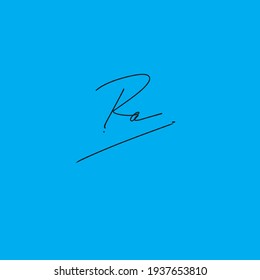 RA r a Initial Handschrift kreative Mode elegantes Design Logo Zeichen Symbol Vorlage Vektorsymbol