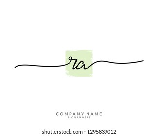 RA R A Initial handwriting logo template