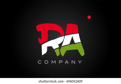 RA R A letter logo combination alphabet vector creative company icon design template modern