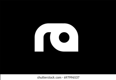 RA R A letter logo combination alphabet vector creative company icon design template modern  black white bold