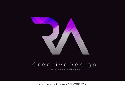 RA R A Letter Logo Design in Black Colors. Creative Modern Letters Vector Icon Logo Illustration.