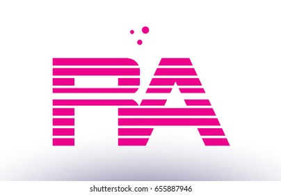 ra r q alphabet letter logo pink purple line stripe company design template creative abstract vector
