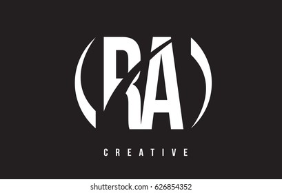 RA R Q White Letter Logo Design with White Background Vector Illustration Template.