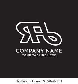 RA or RAB letter logo design vector. Modern monogram template with clean typography for business, corporate identity, branding, technology, finance, and professional company logo icon.