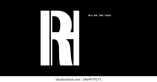 RA RHI abstract vector logo monogram template