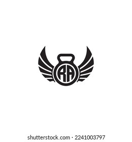 RA simple fitness gym concept in high quality professional design that will print well across any print media