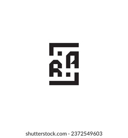 RA square concept retro logo in high quality professional design that will print well across any print media