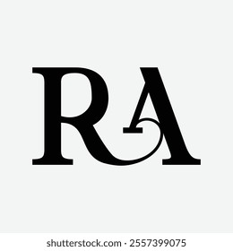 ra symbol initial letter design