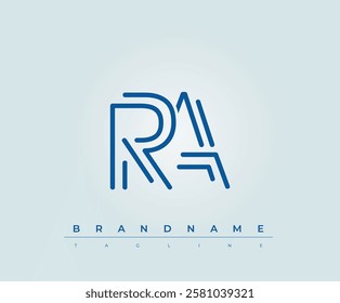 RA Technology Letter Logo Template. This tech letter logo is a graphic mark that uses letters to represent a technology company.