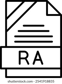 RA Vector Vector Icon Design Symbol