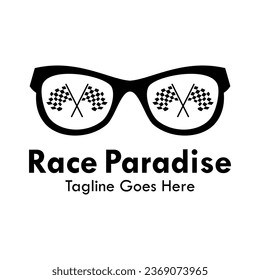 Raace paradise design logo template illustration