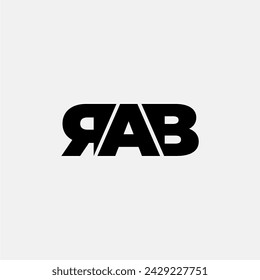 RAB letter monogram typography logo vector