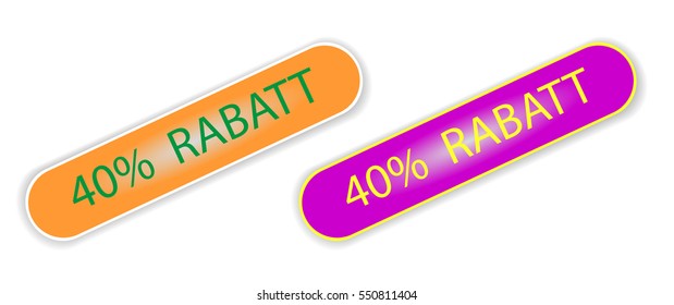 Rabatt( discount) price tags.