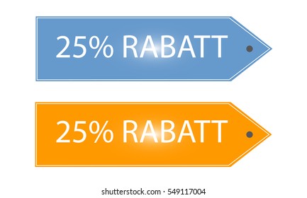 Rabatt price tags.