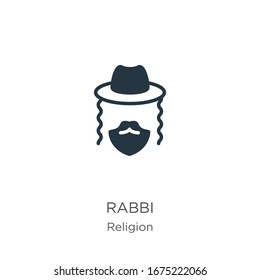 Rabbi icon vector. Trendy flat rabbi icon from religion collection isolated on white background. Vector illustration can be used for web and mobile graphic design, logo, eps10