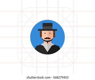 Rabbi Portrait Icon