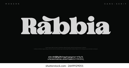 Rabbia vector illustration of alphabet letter A to Z
