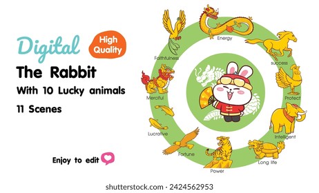 the rabbit with 10 lucky animals