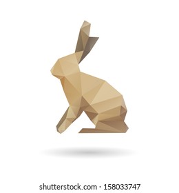 Rabbit abstract isolated on a white backgrounds, vector illustration