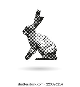 Rabbit abstract isolated on a white backgrounds, vector illustration