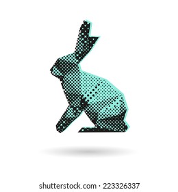 Rabbit abstract isolated on a white backgrounds, vector illustration