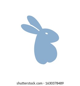 rabbit Abstract Logo design vector illustration isolated on white background