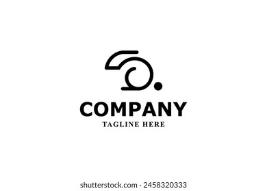 rabbit abstract modern minimal logo