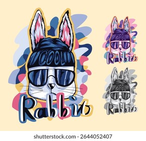 coelho abstrak doodle vetor hd