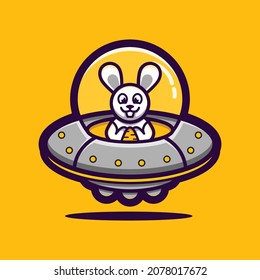 Rabbit Alien Ship, Rabbit ufo cute