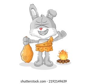 the rabbit ancient cartoon. cartoon mascot vector