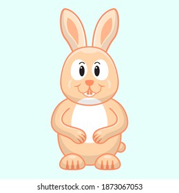 Rabbit animal in cartoon logo style illustration