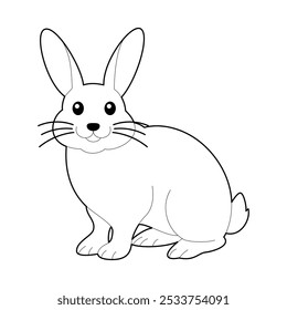 Rabbit Animal Coloring Page for Kids