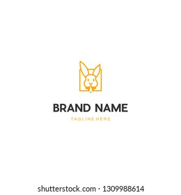 Rabbit Animal Cute Abstract Illustration Vector Business Logo