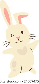 Rabbit Animal Dancing Vector Illustration