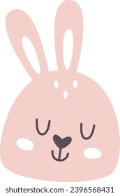 Rabbit Animal Face Vector Illustration