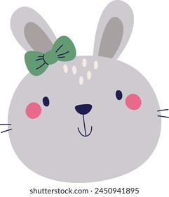 Kaninchengesicht-Vektorillustration