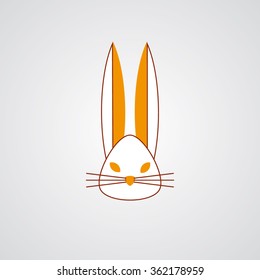 Rabbit - animal head - vector icon