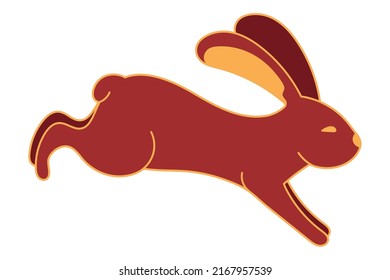 rabbit animal icon isolated flat