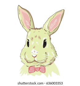 rabbit, animal, illustration, vector