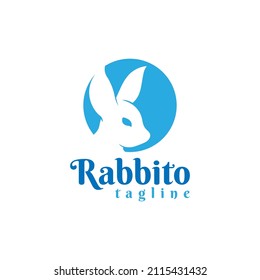 Rabbit animal logo design template vector isolated illustration