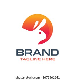 rabbit animal logo design your company