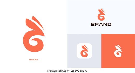 Rabbit animal logo icon design vector illustration element, Mascot symbol bunny or hare sign with flat color and minimalist style concept for brand identity and business